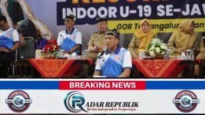 Kapolresta Banyuwangi Buka Kejurprov Bola Voli U-19 Jawa Timur 2025 di GOR Tawang Alun